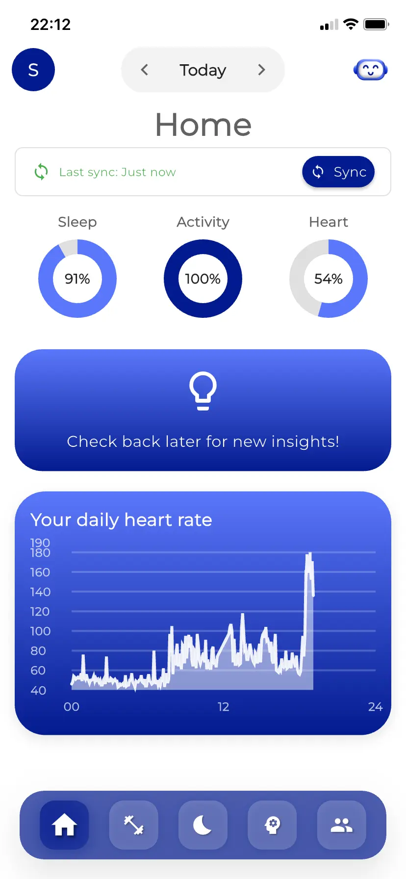 Wellround Home Screen